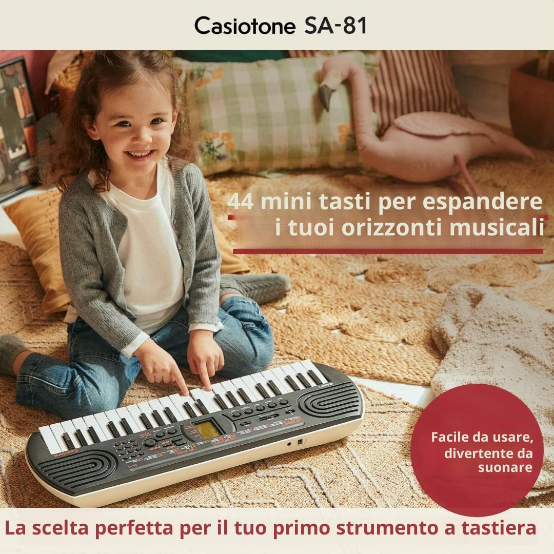 Casio SA-81 Mini-tastiera 44 tasti nera