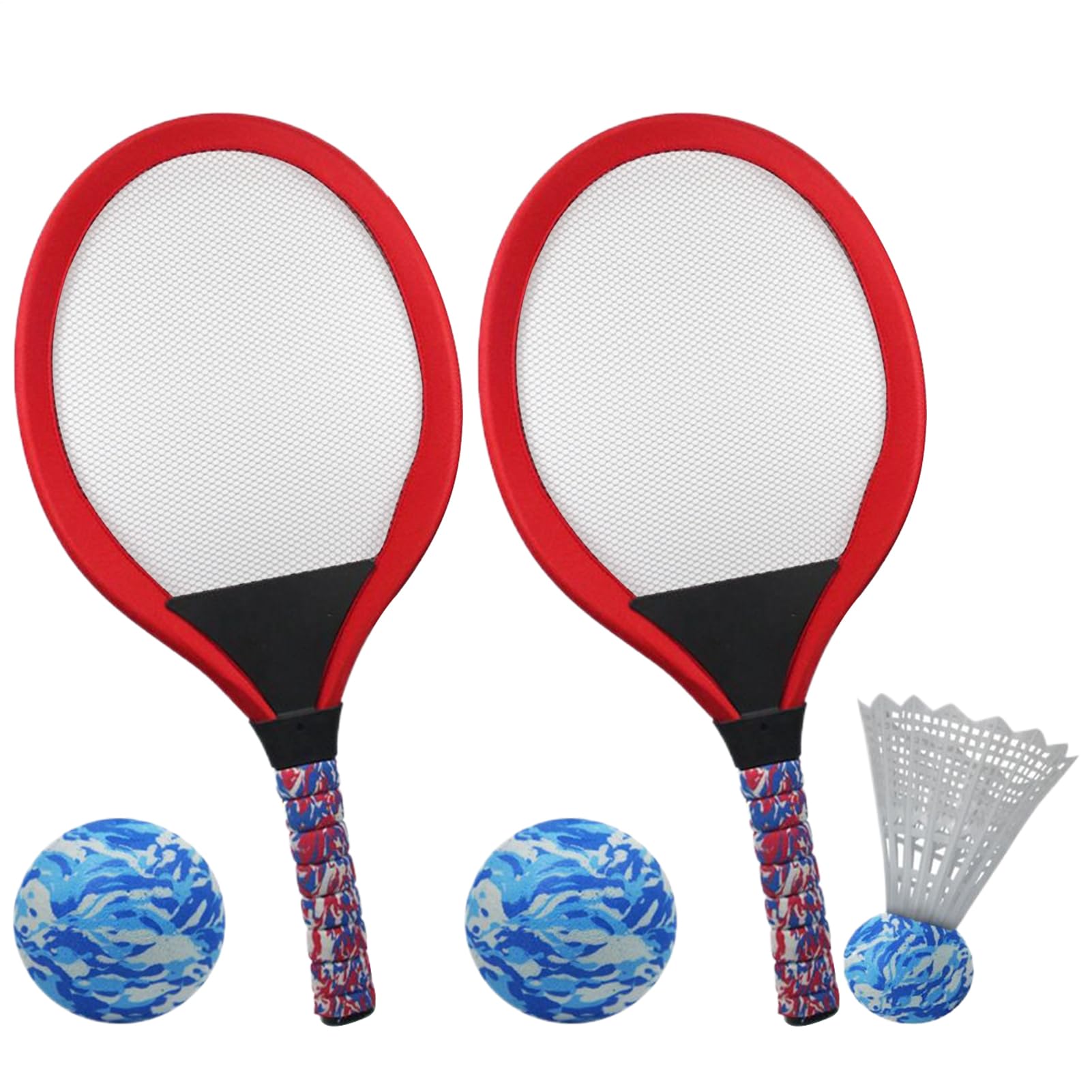 Racchetta Da Tennis Per Principianti - 1 Paio Di Racchette Per Ragazzi Con Palla, Attrezzatura Da Tennis Per La Scuola Primaria, Racchette Da Badminton Per Bambini | Giocattolo Sportivo Interattivo Pe