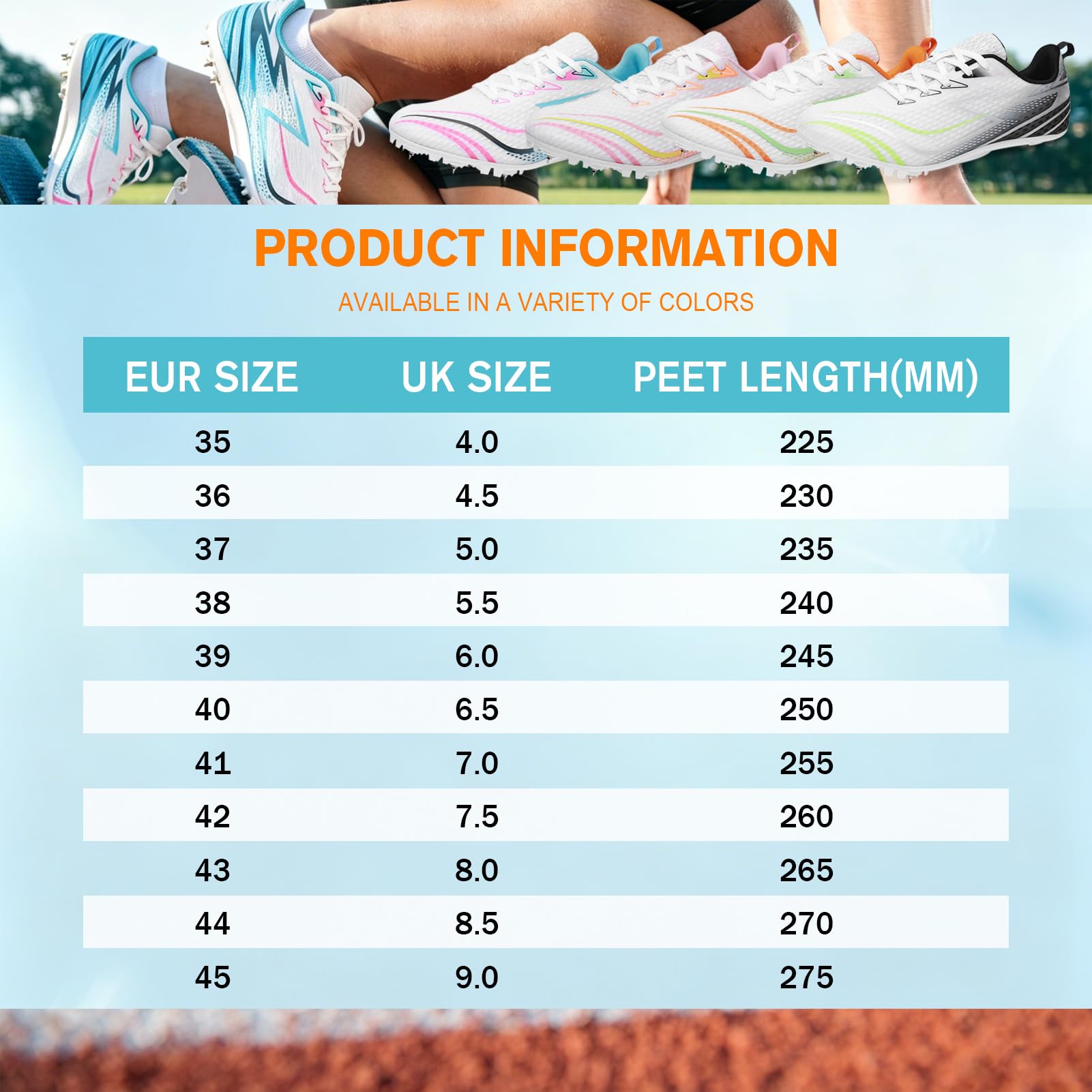 LZQpearl Zapatos de atletismo, zapatillas de atletismo unisex para hombre y mujer, atletismo de 8 uñas, zapatillas cómodas para sprint, correr, salto largo
