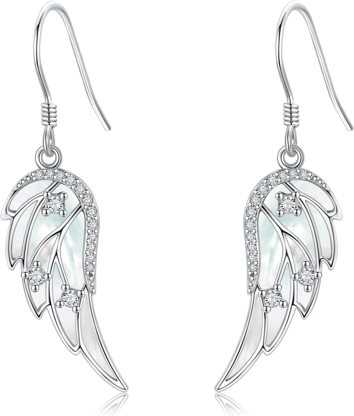 Angel Wings Earring for Women Sterling Silver Fashion Dangle Drop Earring Angel Jewelry for Women