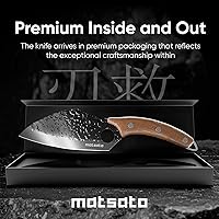 Vista 6 de Cuchillo de chef Matsato, cuchillo de cocina japonés de acero para chefs, cuchillos de cocina para carne y verduras, Cuchillos De Cocina - Regalos