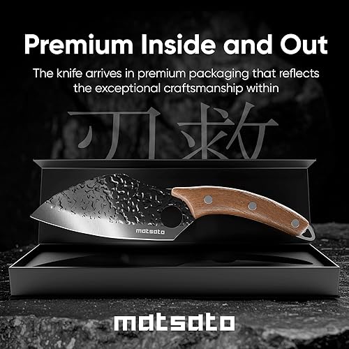 Miniatura 6 de Matsato Cuchillo de chef, cuchillo japonés de acero para cocinar, carne y verduras, cuchillos de chef para cocinar y picar, cuchillos de cocina,