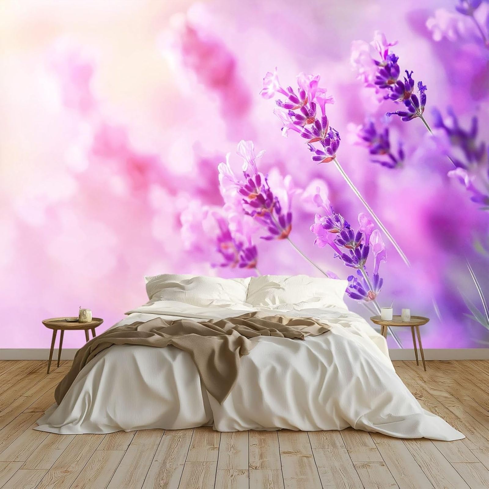 kfjhgbdshhj Lavender-Purple Photo Wallpaper, Dream Wallpaper, Modern Wall Mural for Bedroom or Living Room, Purple, 200cm x 140cm