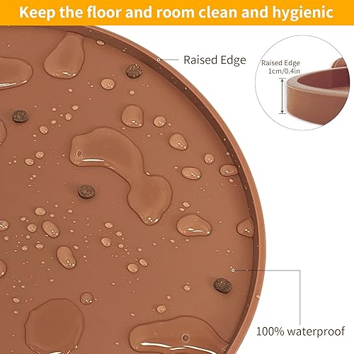 Miniatura 28 de KPWACD Tapete de alimentación de mascotas para perros y gatos, mantel individual de silicona para perros, antideslizante, impermeable, evita