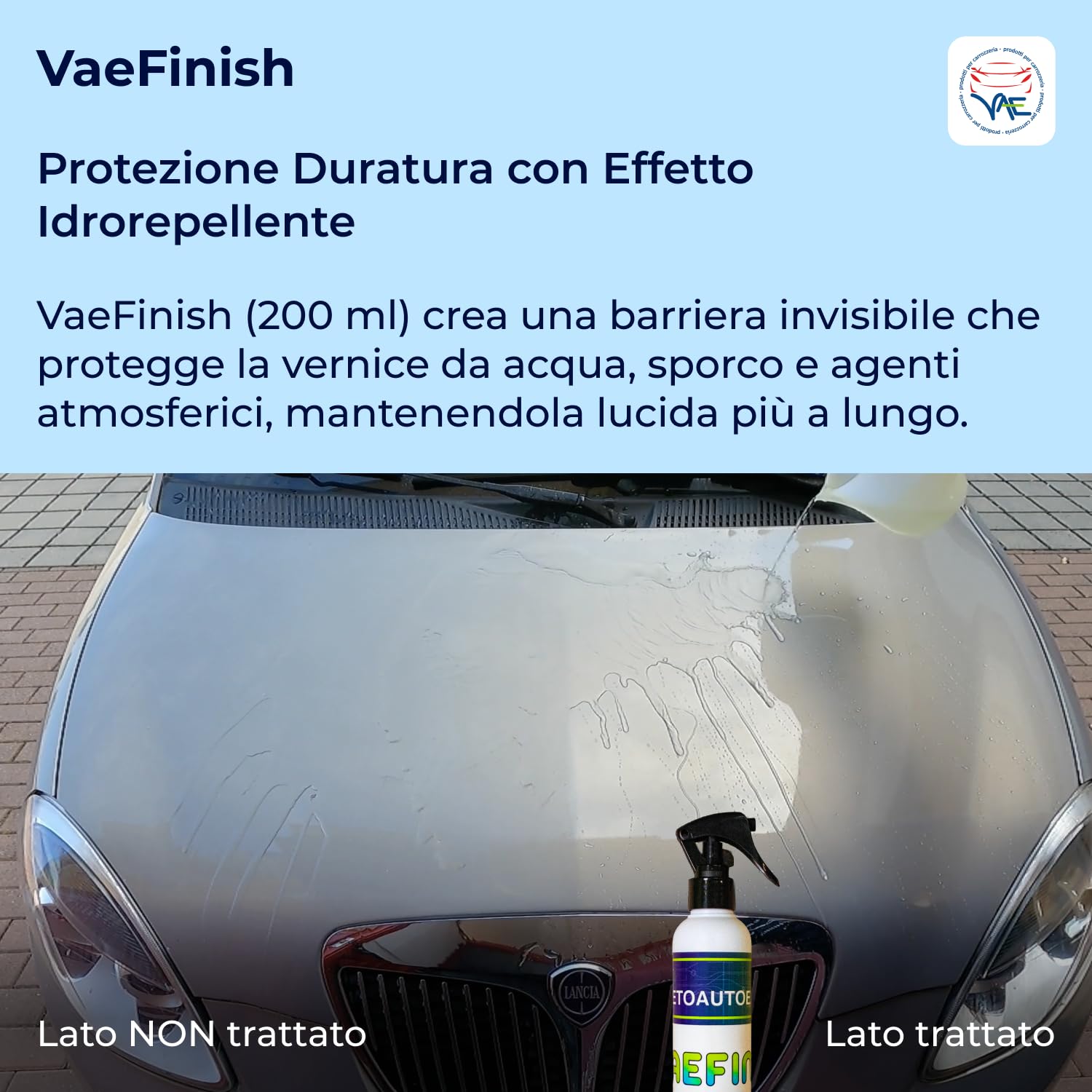 VAE Kit di Lucidatura Manuale Plus per Auto con Valigetta, Lucidante, Sigillante e Detergente Professionali, Inclusi Tampone, Spugna e Panni Microfibra – Auto Lucida e Protetta come dal Detailer