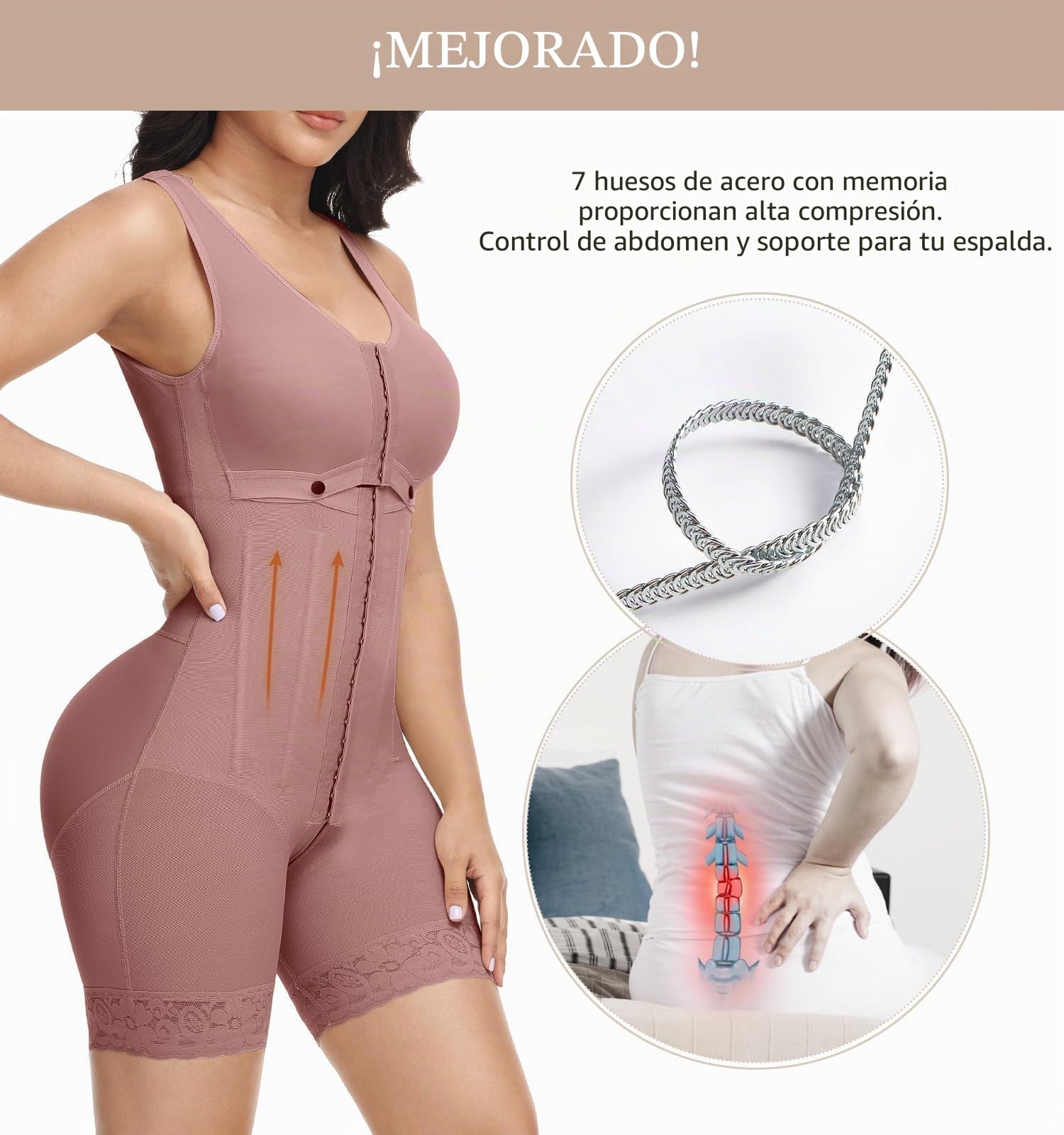 M MYODRESS Fajas Colombianas Moldeadoras - Fajas Colombianas Moldeadoras Shapewear - Prenda moldeadora de cuerpo completo