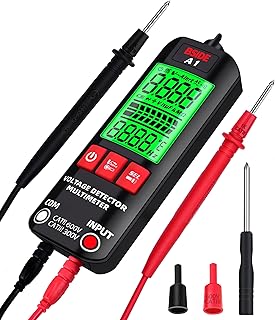 Automatic Digital Multimeter Tester with DC AC Voltmeter,Cruxer Non-Contact Smart Ohm Volt Multi Meter, 2 in1 Mini Multimetro Circuit Tester Electric Multimeters Measures Voltage Continuity Live Wire