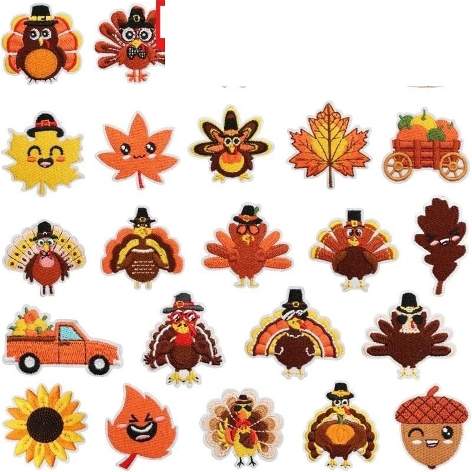 Flicken Zum Aufbügeln 10 stücke Stickerei Tuch Aufkleber Set Od Bügeln Blatt Herbst Viele Patches Dekoration Türkei(1Set color25)