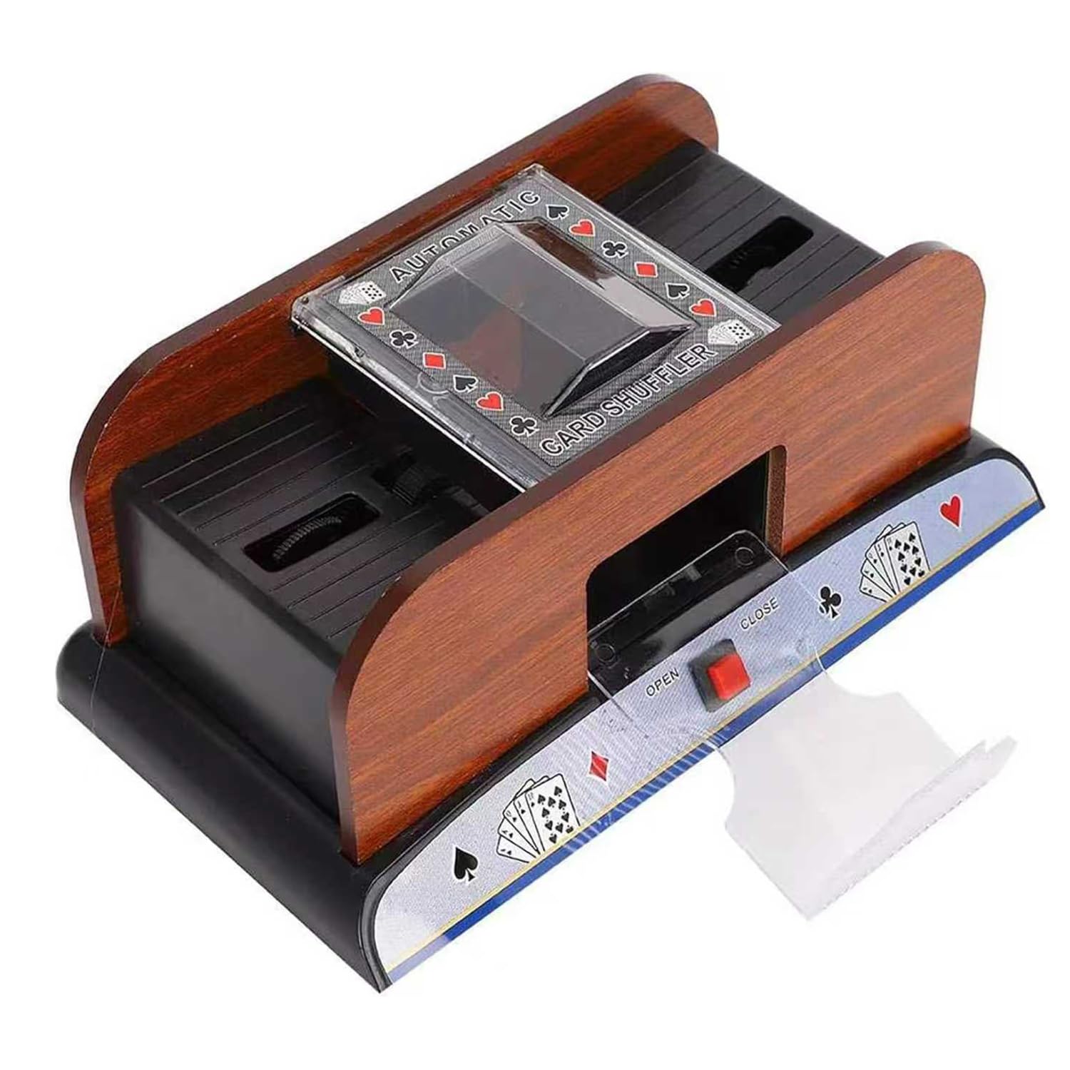 COYEUX Machine Électrique pour Croupier, Mélangeur De Cartes, Machine Automatique À Rotation À 360° pour Séparer Les Cartes, pour Le Blackjack, Le Texas Hold'em
