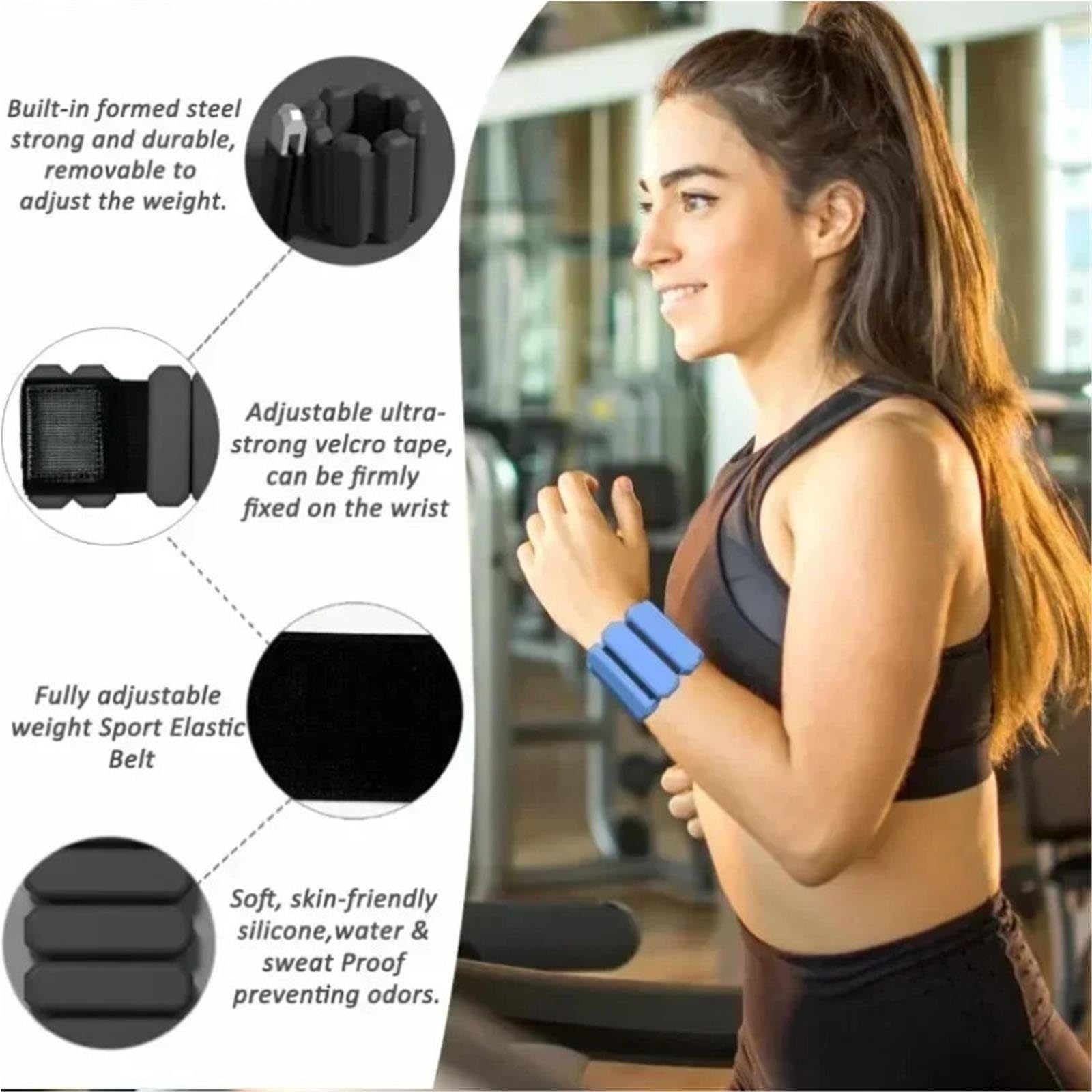 KnöChelgewichte Handgelenk-Knöchelgewichte, verstellbares tragbares Armband