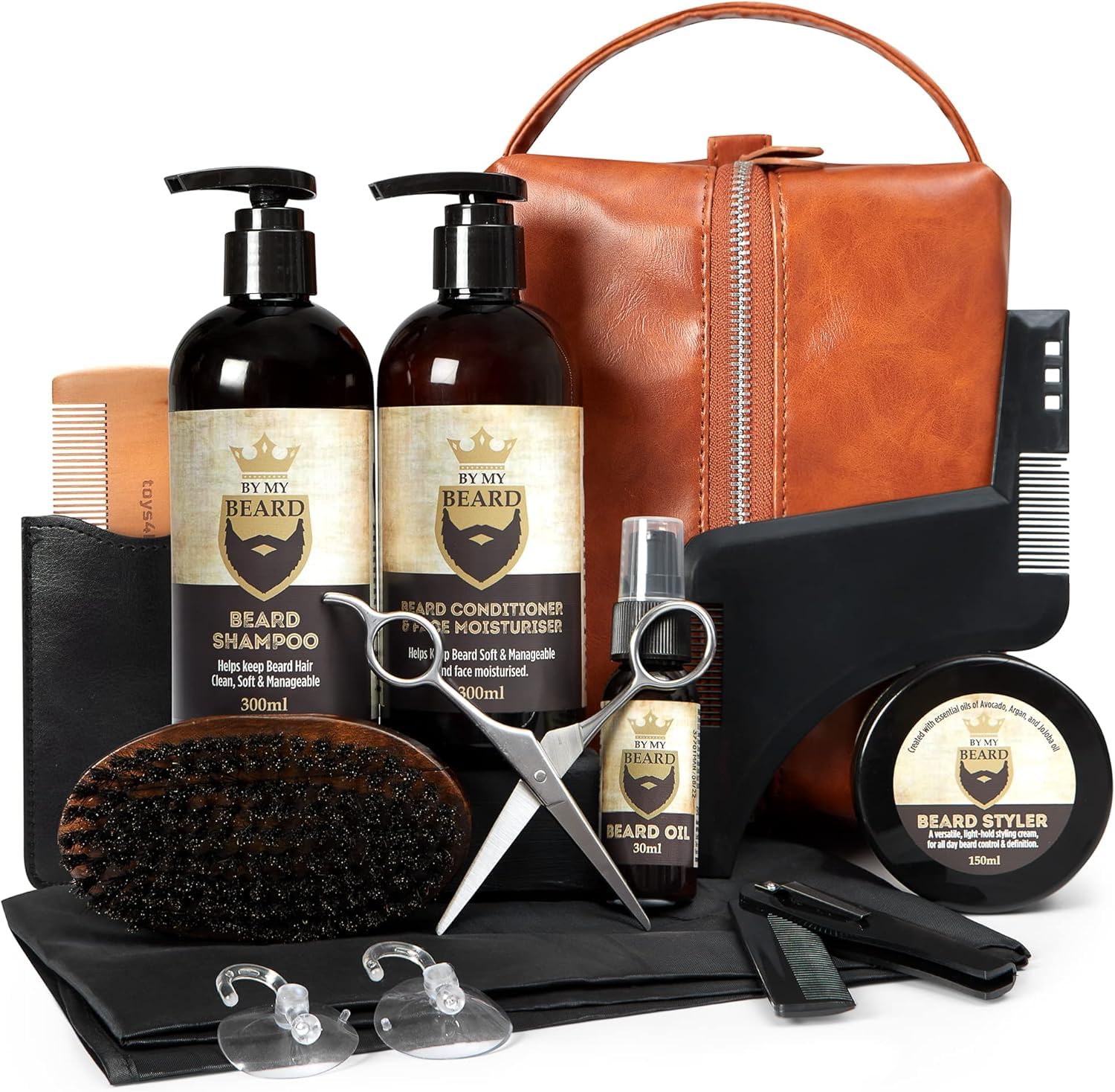 Zestaw do pielęgnacji brody dla mężczyzn – Zestaw do brody, olejek do brody, balsam do brody w zestawie. Produkty do pielęgnacji brody – Zestaw do pielęgnacji brody dla mężczyzn z balsamem do brody, o