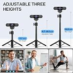 EMEET C960 Webcam with Tripod, 1080p Webcam with Microphone, Adjustable Height Mini Tripod, C960 Web Camera with Privacy Cover, Plug & Play Webcam with Stand for Zoom/Skype/YouTube/FaceTime