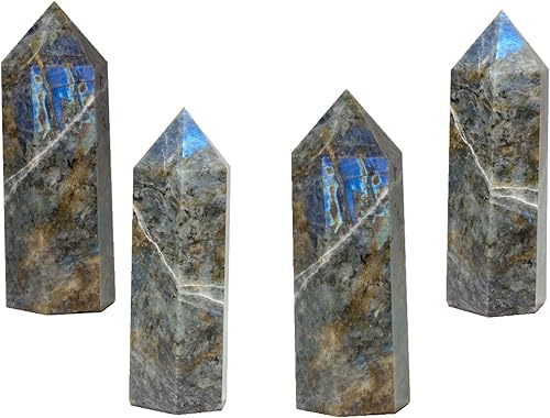 Miniatura 5 de yippee Obelisco de la energía de la torre de la piedra preciosa pulida del punto cristalino del cuarzo natural grande raro de 5"