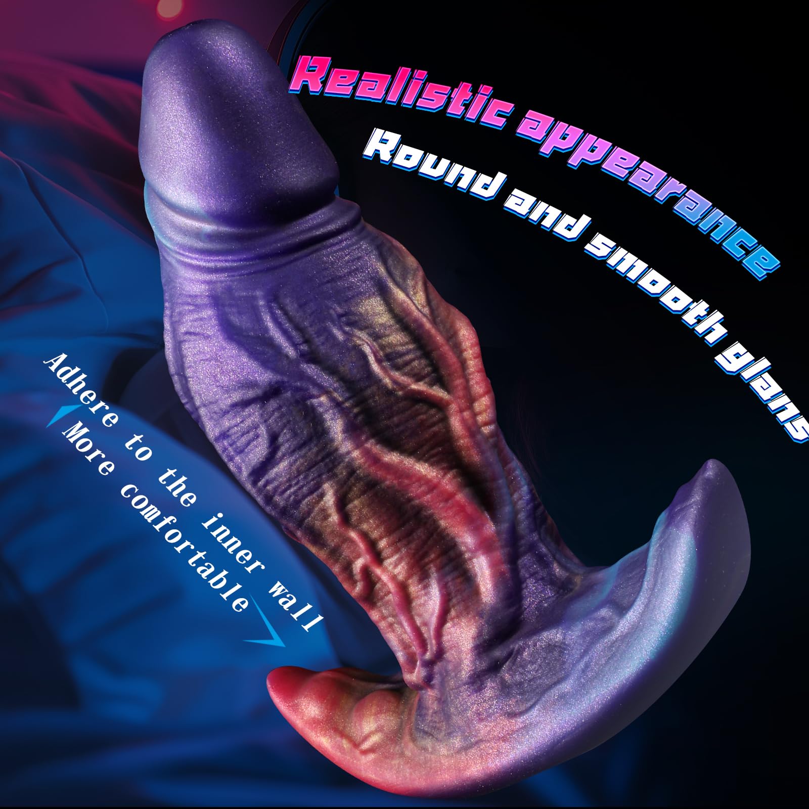 AMAZBEE Grande Plug Anale in Silicone Dilatatore Realistico Dildo per Uomo Donna Espansore Vaginale Massaggio Prostatico Sex Toy Indossabile (M,1)