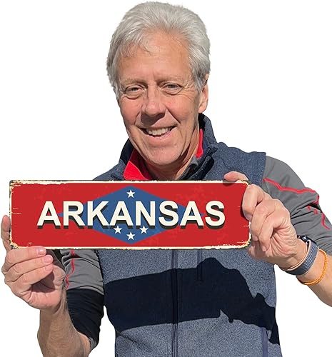 Miniatura 104 de SmartSign Letrero de metal vintage con texto en inglés "The Lone Star State" de 4 x 14 pulgadas, aluminio inoxidable de 40 mil con abrigo Texas