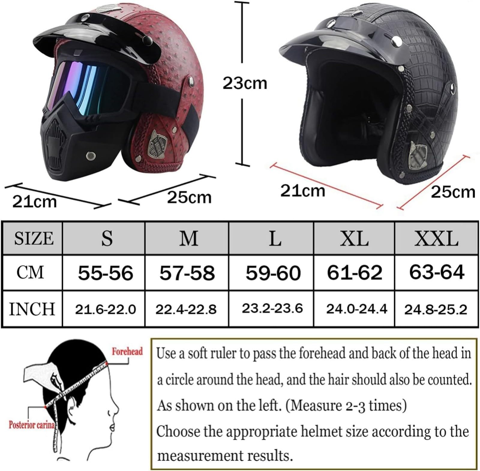 Casco Moto Bluetooth Casco Aperto Retrò Con Occhiali Casco Jet Moto in Pelle 3/4 Omologato ECE Mezzo Casco per Uomo E Donna Adulto Ciclomotore Scooter