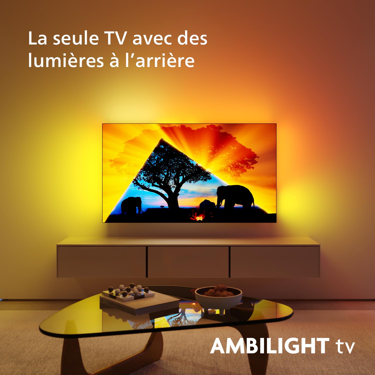 Philips Ambilight 55OLED759 Smart TV OLED 4K - Écran 55 Pouces, Plate-Forme P5 AI Perfect Picture Ultra HD, Titan OS, Dolby Vision et Son Dolby Atmos, Fonctionne avec Alexa et Google Assistant