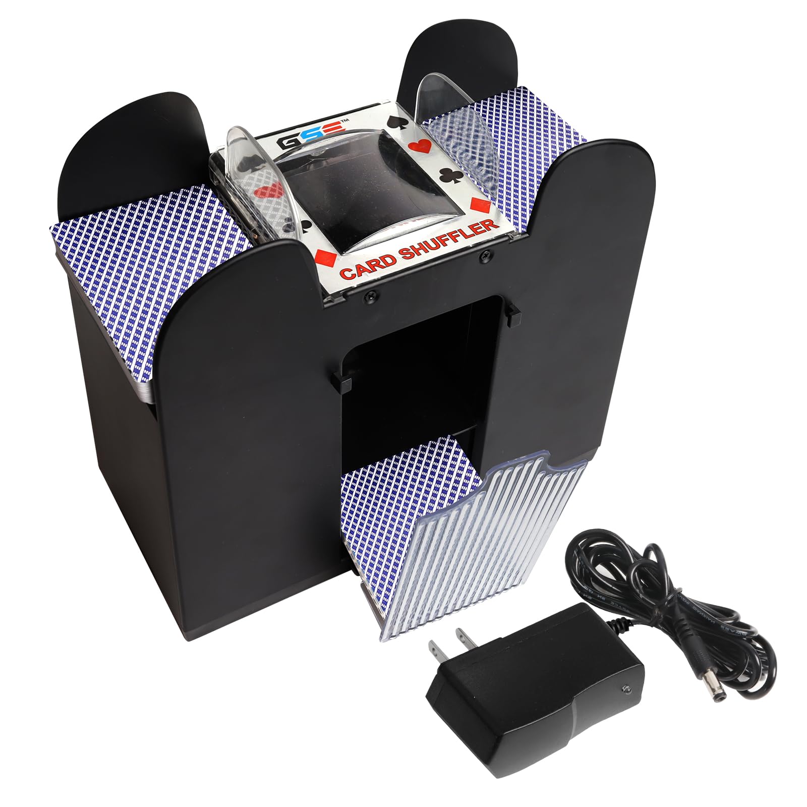 Sponsored Ad - 6-Deck Automatic Card Shuffler, AC/DC-Power & Battery-Operated Shuffler Machines for Playing Cards, Blackjack, Texas Hold'em, Canasta, Bridge, UNO