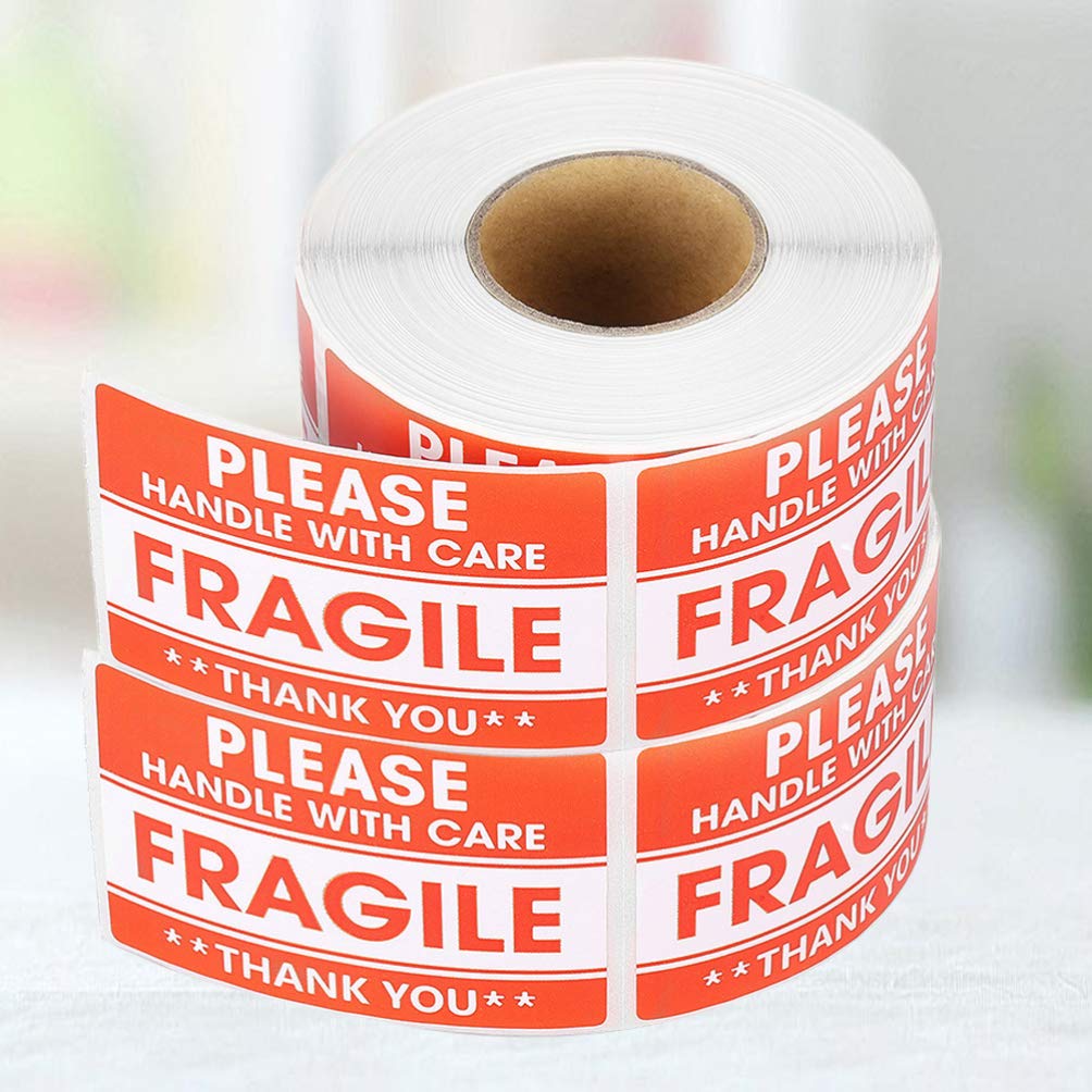 Autocollant D'avertissement Fragile 2 Rouleaux Adhésifs