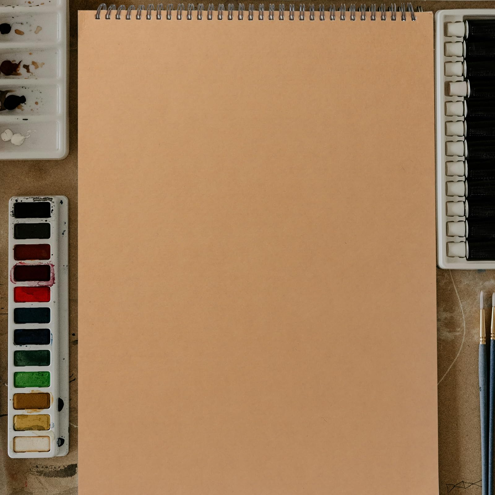 MAHIONG Lot de 5 carnets de croquis A3, bloc de dessin A3, 60 pages/30 feuilles 160 g/m² à spirales pour peinture, gribouillage, croquis