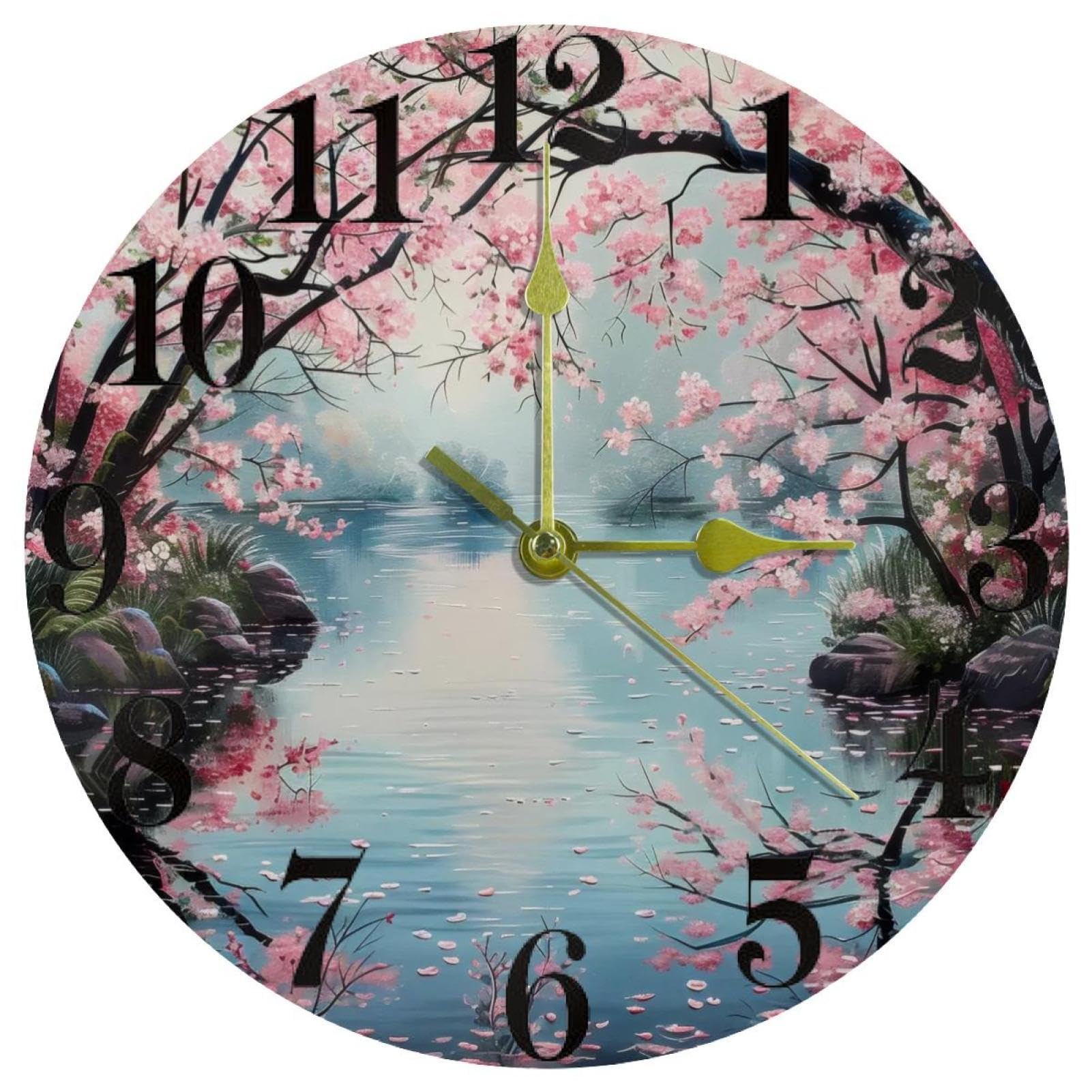 Horloge murale silencieuse à quartz sans tic-tac ronde pour bureau et école