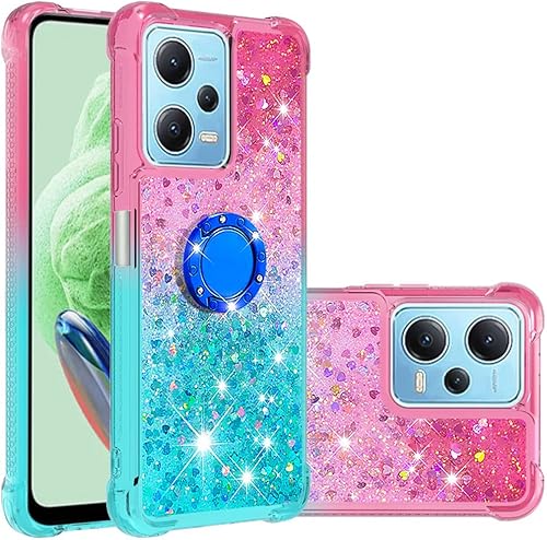 Miniatura 1 de Funda delgada para Redmi Note 12 4G, brillante efecto arenas movedizas TPU con cuatro esquinas protección anticaídas pesada para Redmi Note 12 4G,