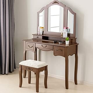 girls white wooden dressing table