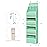 Univivi 5-Shelf Fabric Door Storage Over Door Hanging Organizer with 4 Large Pockets and 3 Small PVC Pockets Nursery Closet Cabinet Wall Mount Hanging Storage Organizers for Baby Nursery (Green)