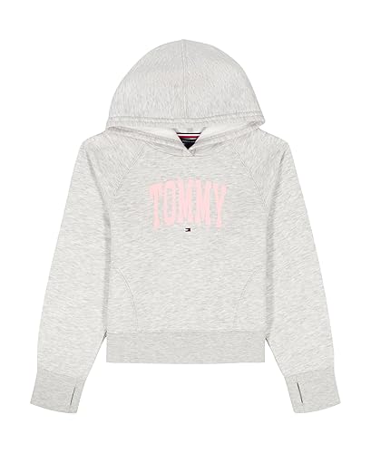 Tommy Hilfiger girls Long Sleeve Fleece Popover Hoodie, Soft & Comfortable