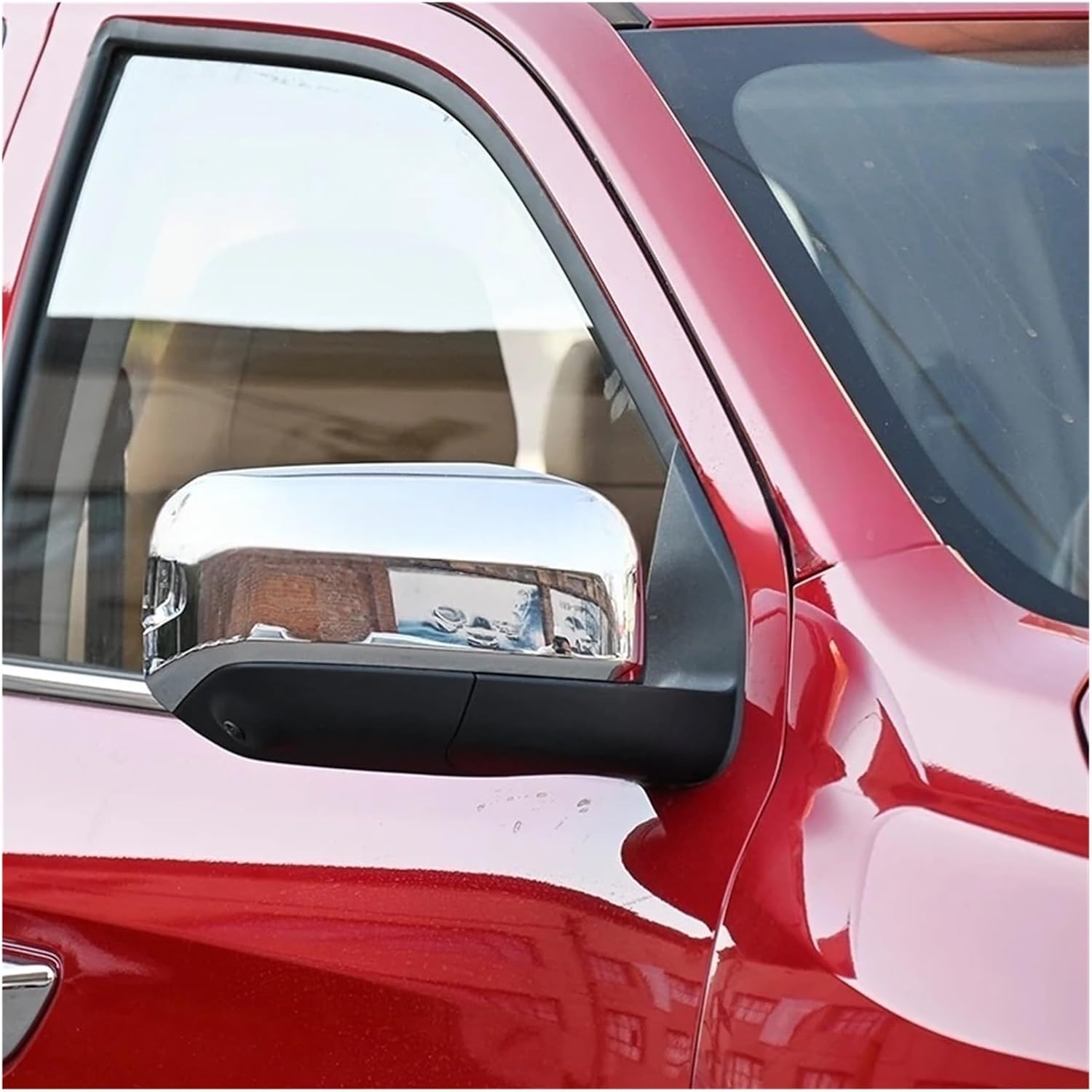 Car Outside Rearview Mirror Assembly Compatible For Changan For Hunter Plus Side Rear View Mirror(A Carbon look) (Glossy Black)