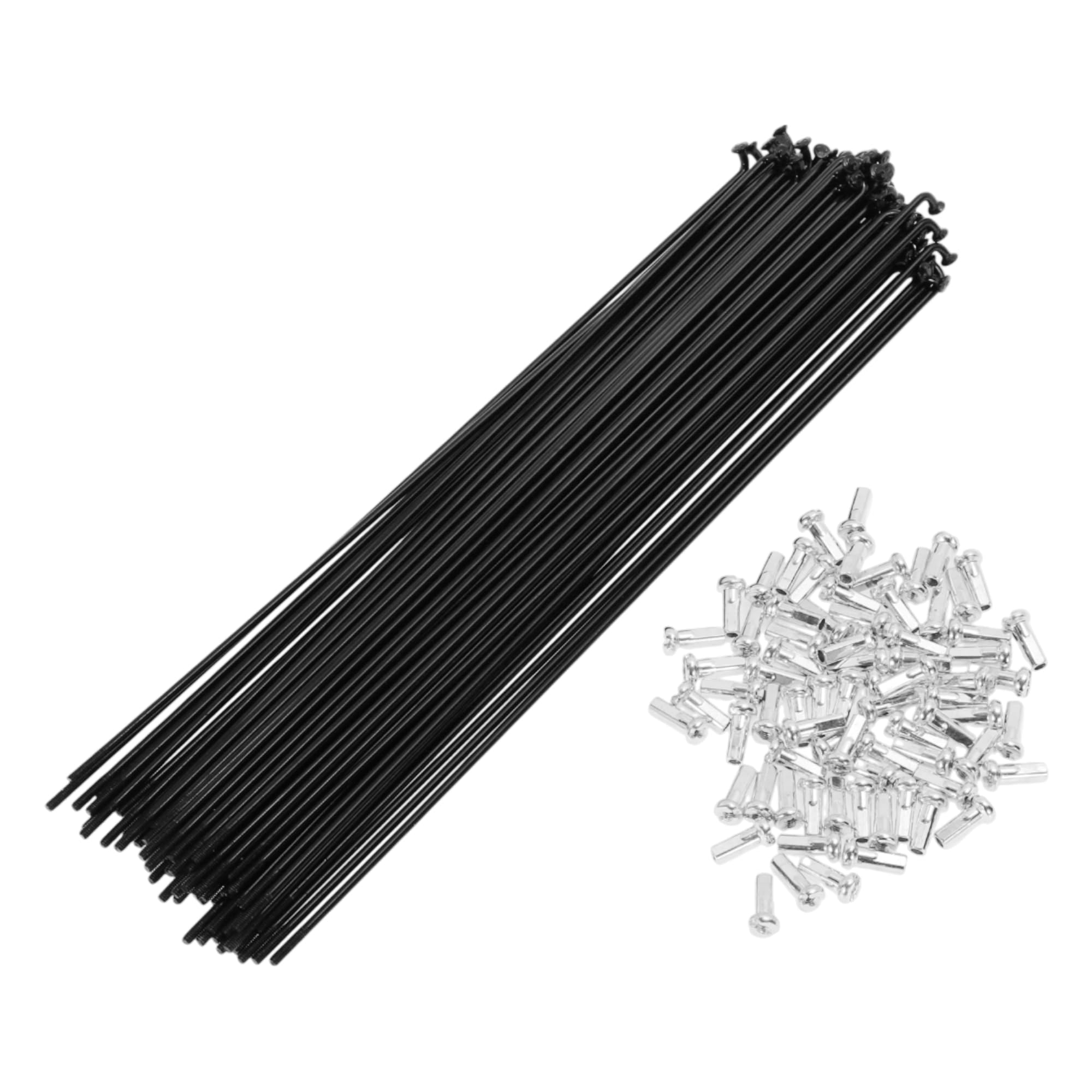 TUCKBOLD 72 Set 14G Bicycle Spokes 206mm Bike Wheel Spokes Carbon Steel Black