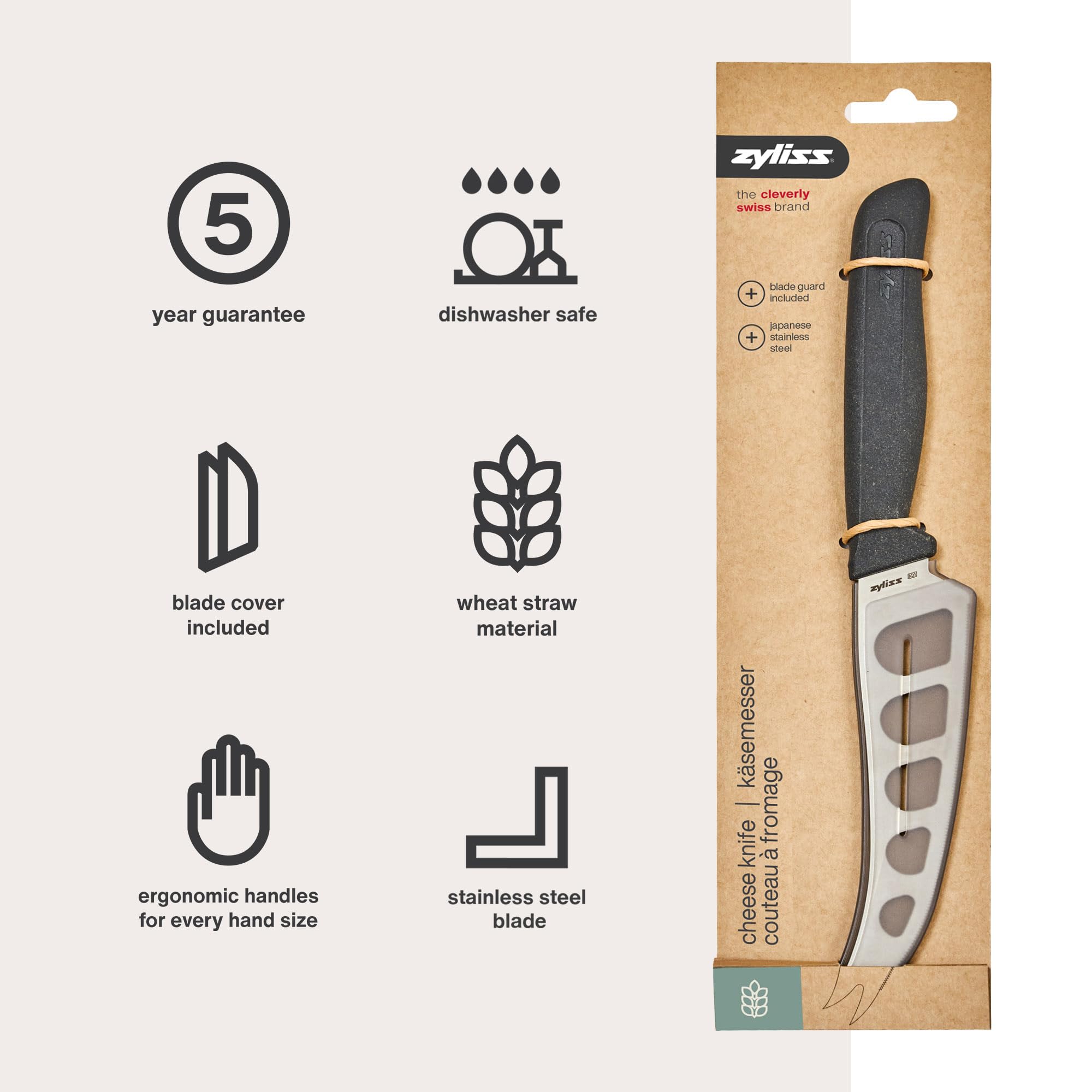 Amazon.com: Zyliss Cheese Knife – Stainless Steel Blade with Non
