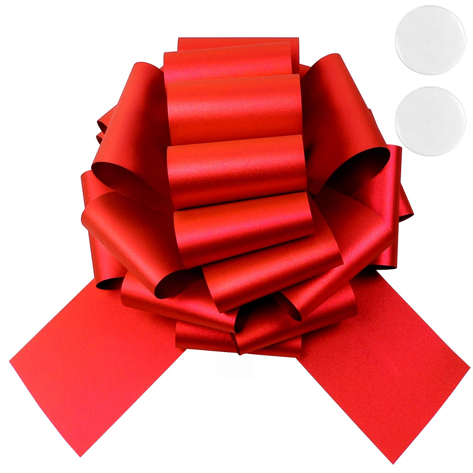 Pandiui23 Nœud Cadeau XXL Diamètre 40 Cm - Grand Nœud Doré Pour Voitures, Vélos Et Appareils Électroménagers, Réutilisable