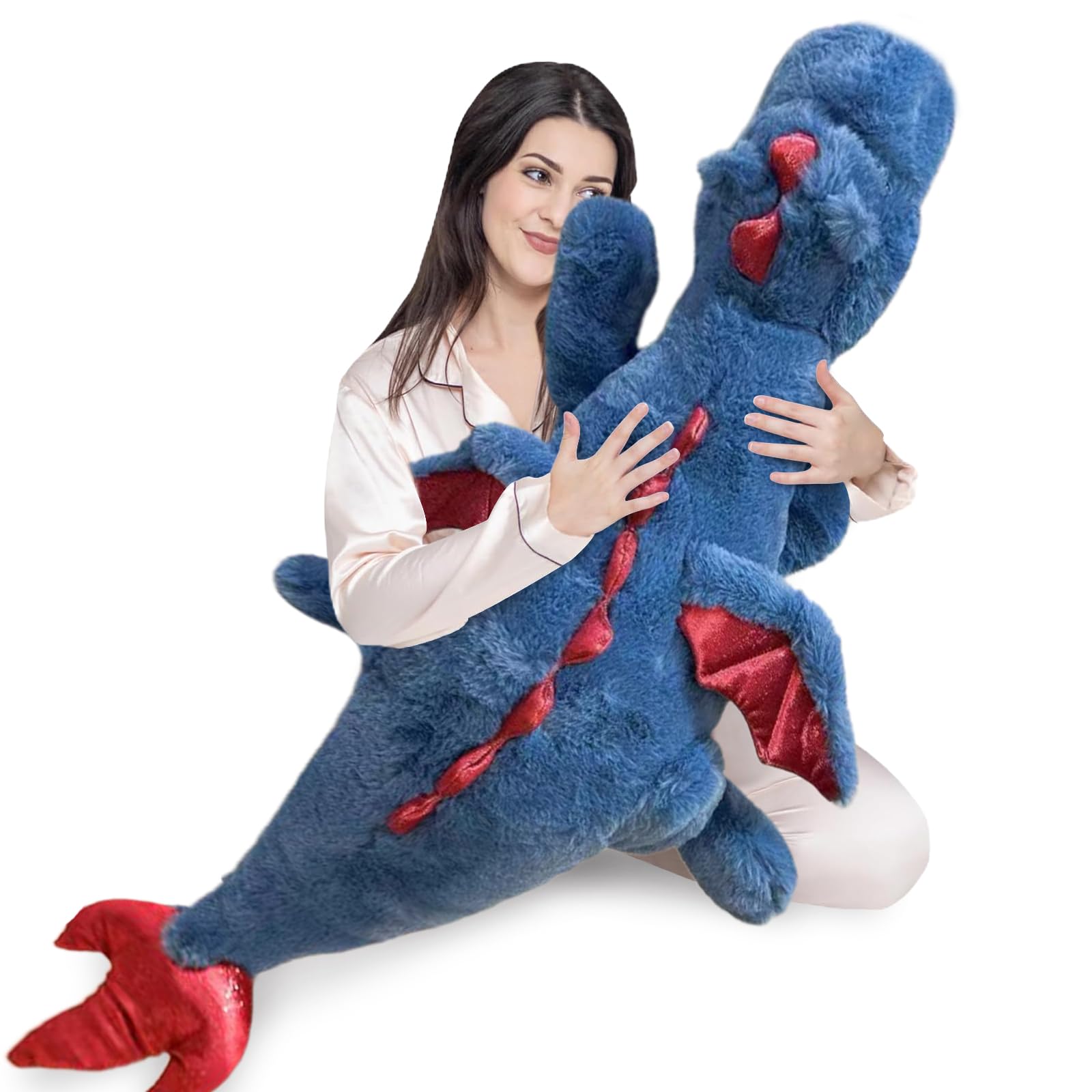Pterosaur Stuffed Animal with Wings - Cute Soft Dinosaurs Plush Toys Little Flying Dragon Plushies Pillow Doll Christmas