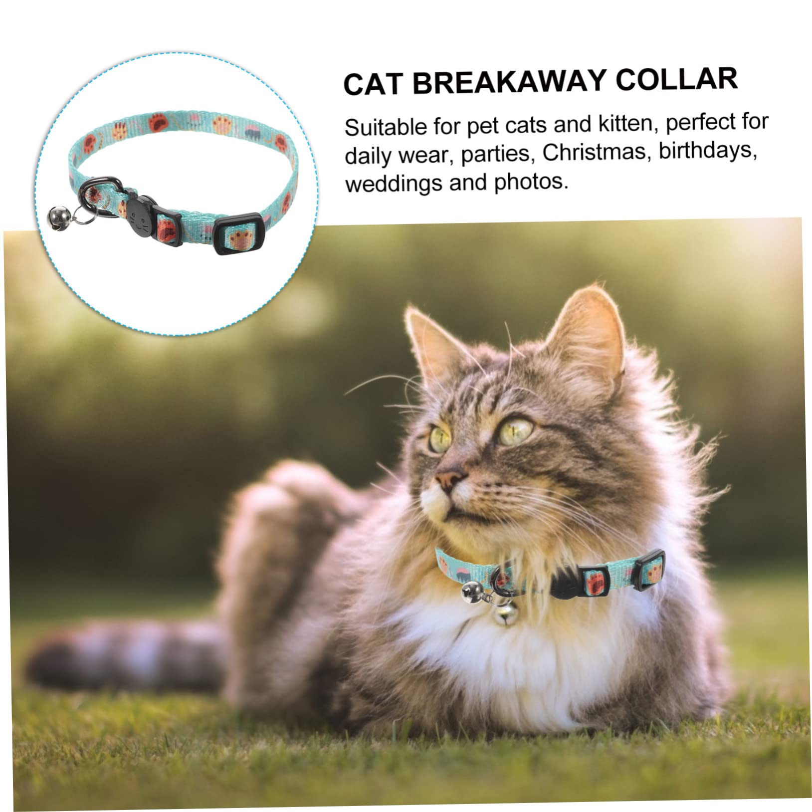 Mipcase 10stücke Verstellbares Katzenhalsband Mit Glocke Sicherer Ausbruchsschutz Für Kätzchen Atmungsaktiv Und Hautfreundlich Für Kleine Tiere Süßes Design