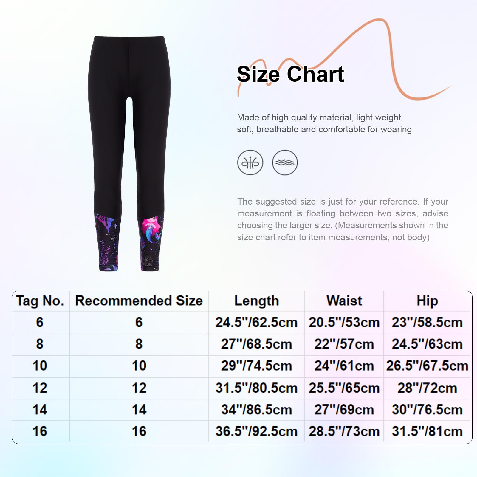 inlzdz Pantalones De Natación para Niñas Leggings De Surf De Cintura Alta Pantalones De Playa Secado Rápido Pantalones De Bikini Protección Solar