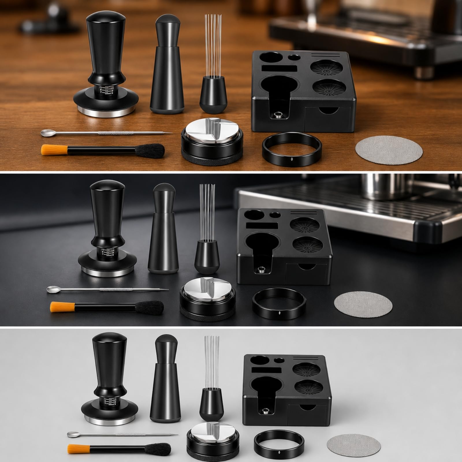 Filtro per Caffè Organizzato Accessorio Impugnatura Ergonomica, Anello Dosatore, Compatto, per Caffetteria, 58MM