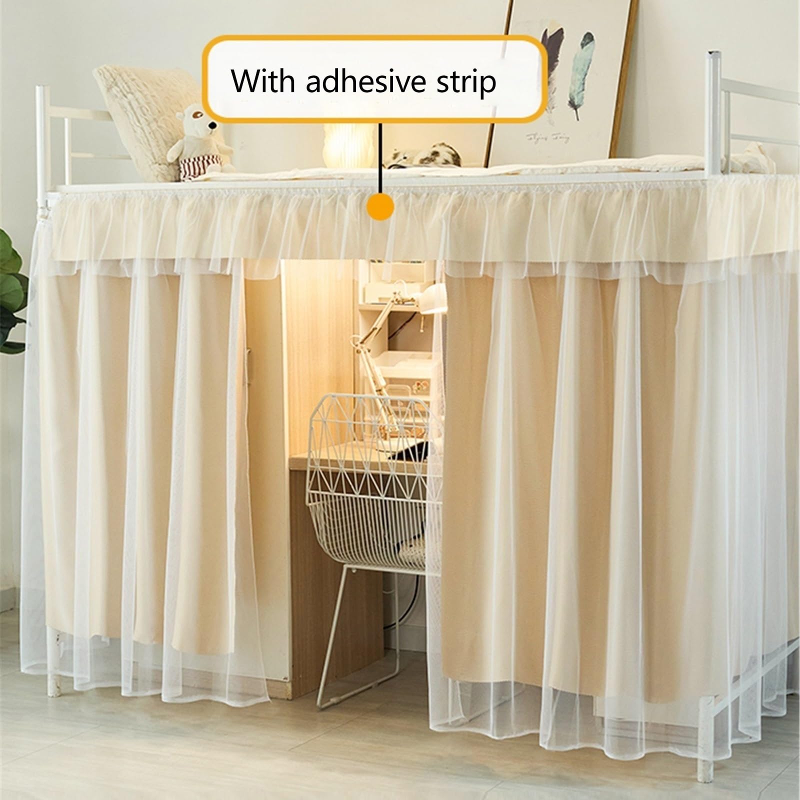 Zasłony Do łóżka I Zaciemniające Zasłony Na łóżko Piętrowe Pyłoszczelny Zasłona Zaciemniająca Na łóżko Do Górnego Baldachimu(Curtain*3+top,1.2m,E+yarn)