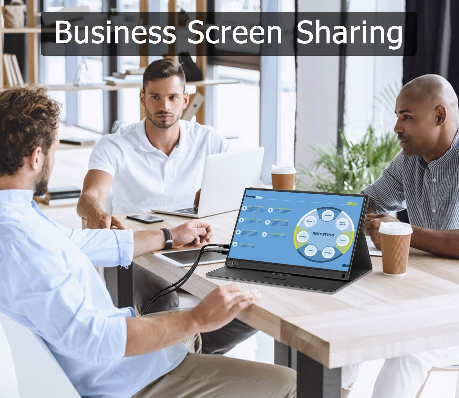 Best Cyber Deals 🔥 HONGO Portable Monitor 15.6 Inch Computer Display 1920×1080 Full HD IPS Screen USB C Gaming Monitor with Type-C HDMI for Laptop PC MAC Phone Xbox PS4, Smart Cover Stand & Screen Protector Included