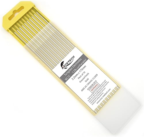 Miniatura 1 de Electrodos de tungsteno para soldadura TIG, 1,5% lantanado, 332 x 7 pulgadas (oro, WL15EWLa-1.5), paquete de 10 unidades