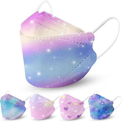 NiHealth 50 PCS máscaras faciales desechables KF94 para niños