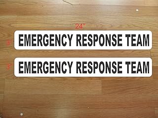 Emergency Response Team Magnetic signs 3x24 inches to fit Vehicle Car, Truck, Van suv us dot Approved Size Kit