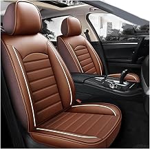 DUBOM Car Seat Covers for Seat Leon/Leon ST KL 5F 1T 1M 2016-2026, Front and Back Set, Waterproof Breathable Durable Pu Leather Full Set Covers, 5 SeatsBrown