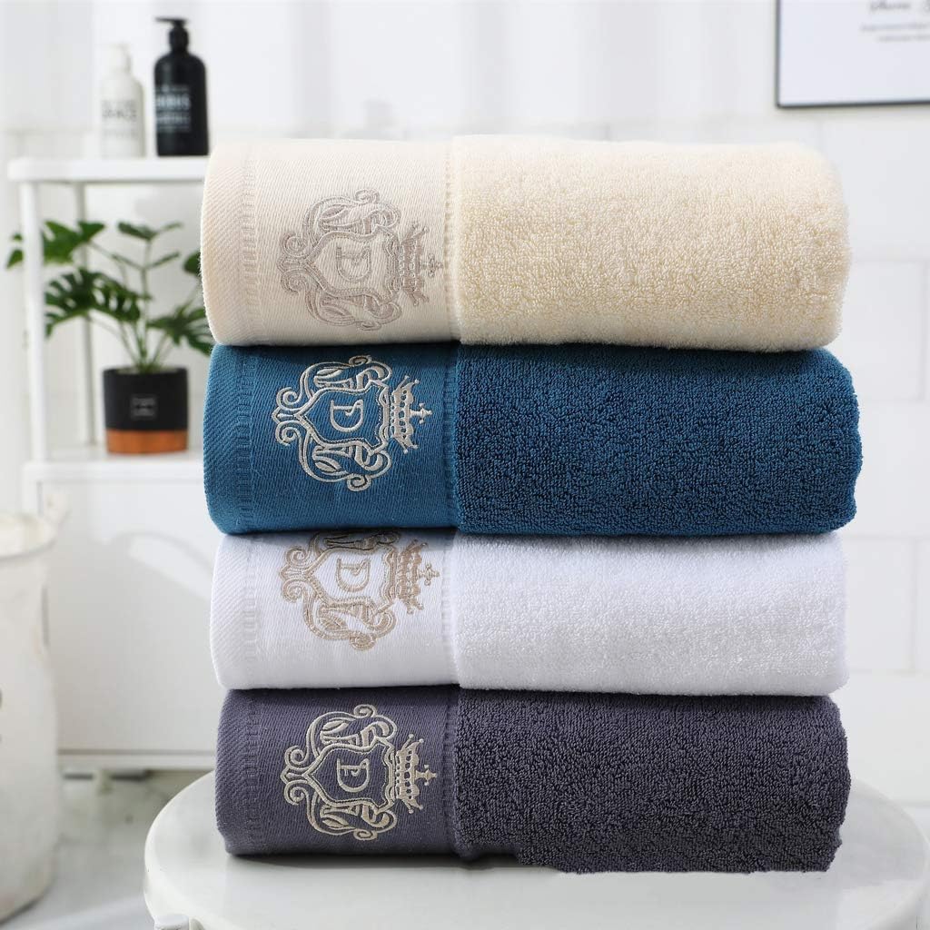 100% Cotton Luxury Bath Towels Set, Super Large Sauna Spa Bath Sheets Highly Absorbent Super Soft Set of 2, Size 70x140cm Blue