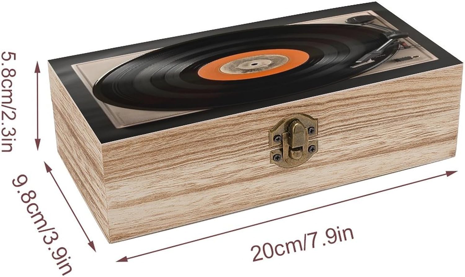 Vintage Vinyl Record Wooden Storage Box Vintage Jewelry Box image 2