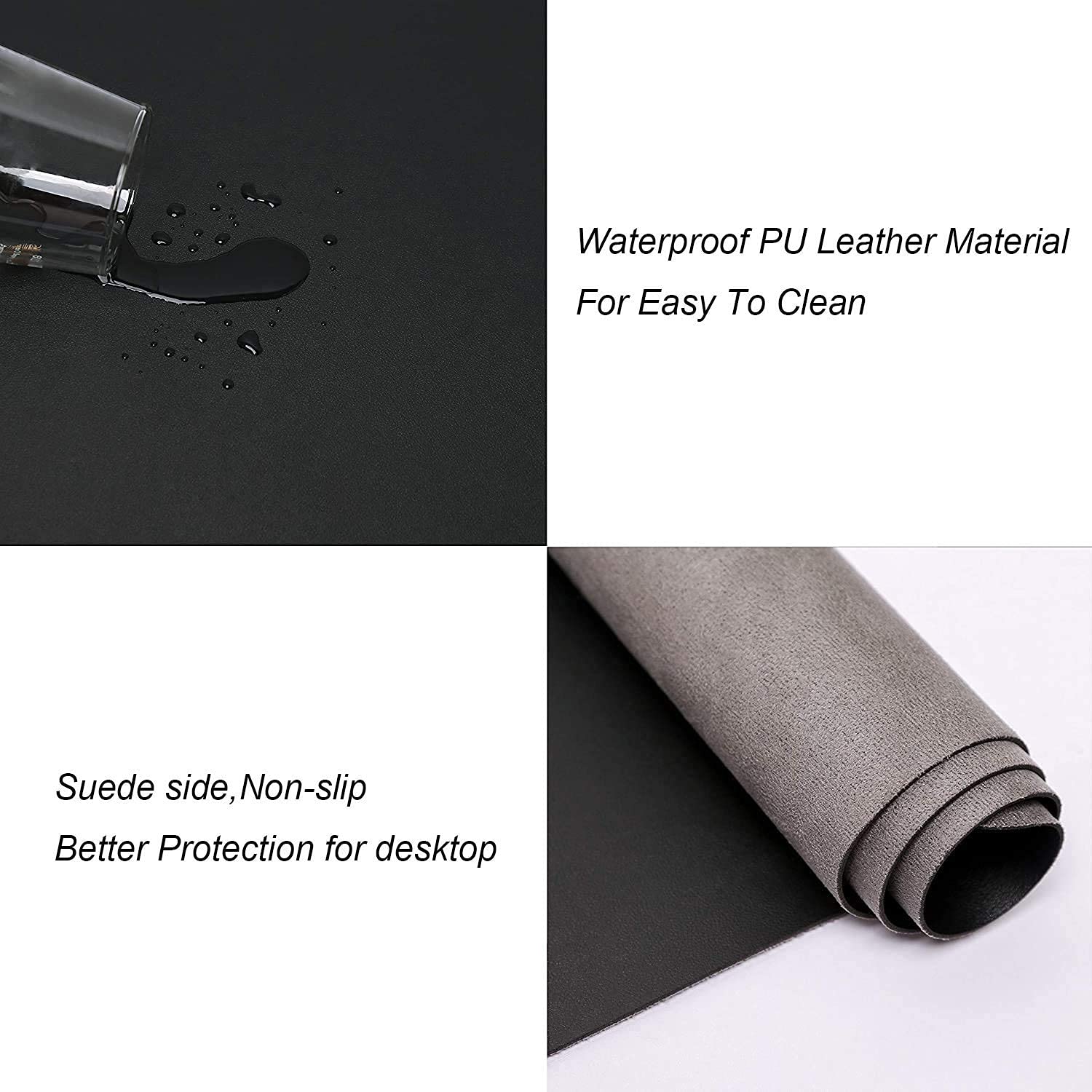 Sous-main de bureau résistant à la chaleur avec bande de fixation autocollante, protection de table étanche