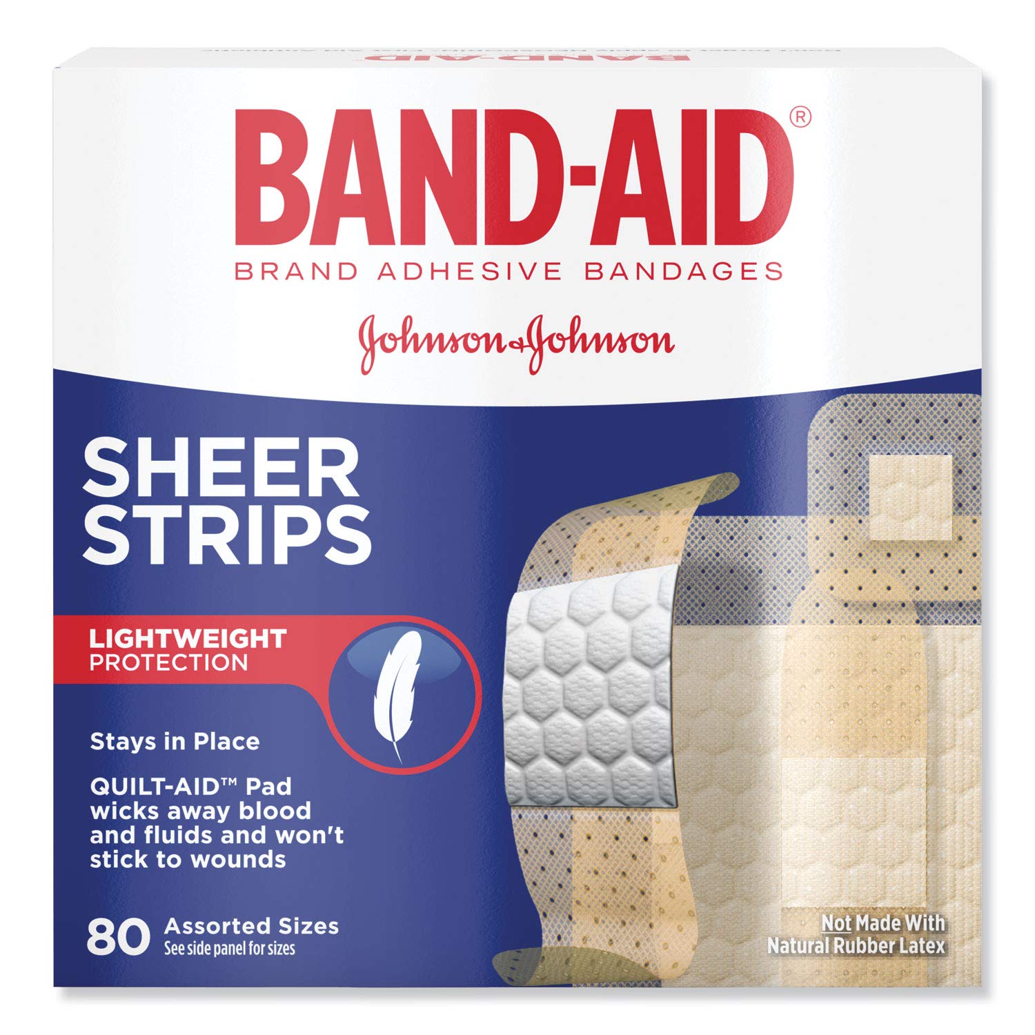 Band-Aid Band-Aid Sheer Strips Assorted, 80 Each