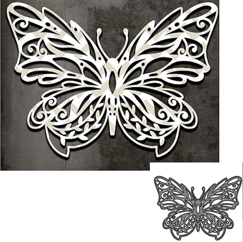 Miniatura 1 de 1 pieza de troqueles de metal de mariposa, troqueles de corte de mariposa de encaje, invitación de boda, manualidades, álbum de recortes, plantillas