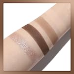 Neutral Nude Eyeshadow Makeup Palette, Soft Taupe & Cool Brown Eye Shadow Quad, Matte & Glitter Finish Highly Pigmented Long Lasting Make Up Pallet, Travel Friendly Size