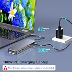9-in-1 USB C Hub with NVMe SSD Enclosure, M.2 NVMe Enclosure with 4K HDMI, 100W PD Charging, SD/TF Card Reader, USB-C 3.2 Gen2 - for MacBook, Dell XPS, Steam Deck, Laptop Docking Station